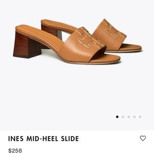 SOLD ines mid heel slide Tory Burch size 7